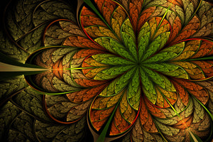 3-piece-aluminium-print-abstract-floral-pattern