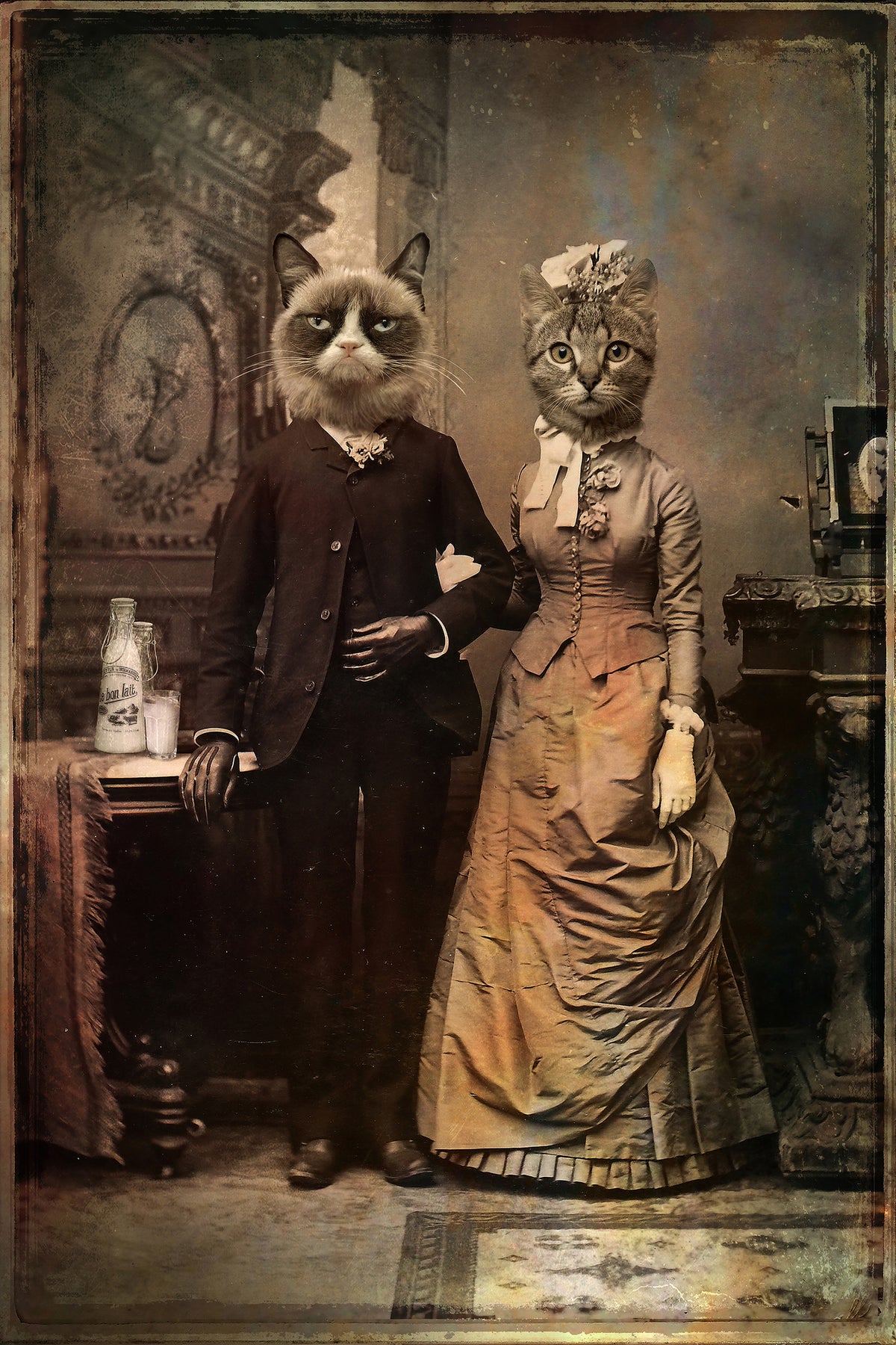 aluminium-print-cat-couple-x