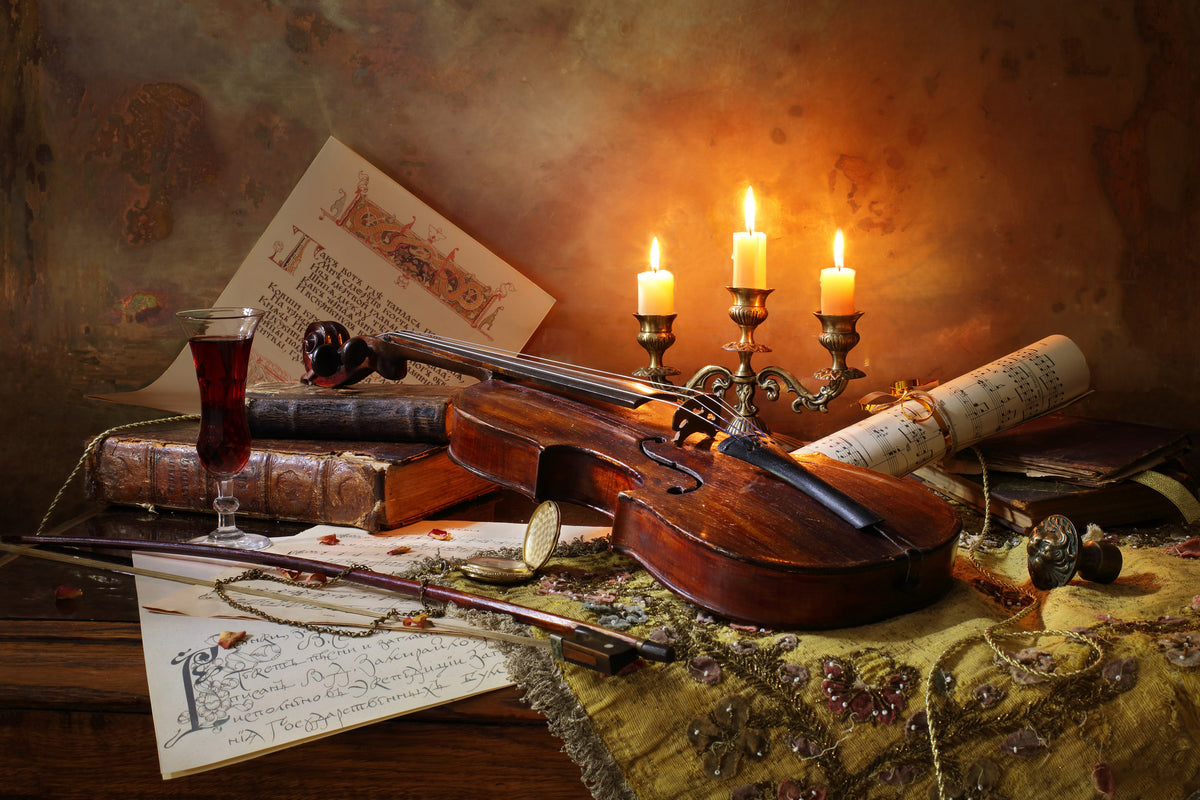 framedposter-print-still-life-with-violin-and-candles