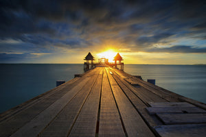modern-3-piece-acrylic-print-sunset-at-the-wooden-bridge
