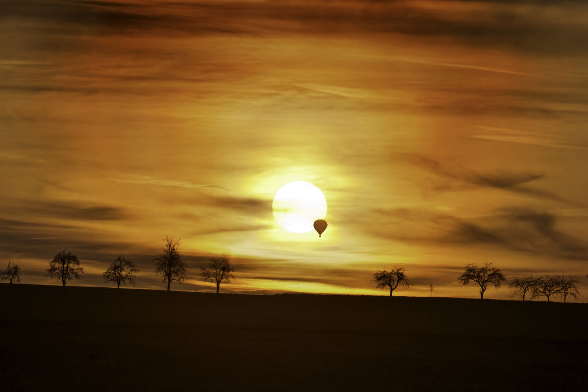 3-piece-acrylic-print-sunset-with-hot-air-balloon