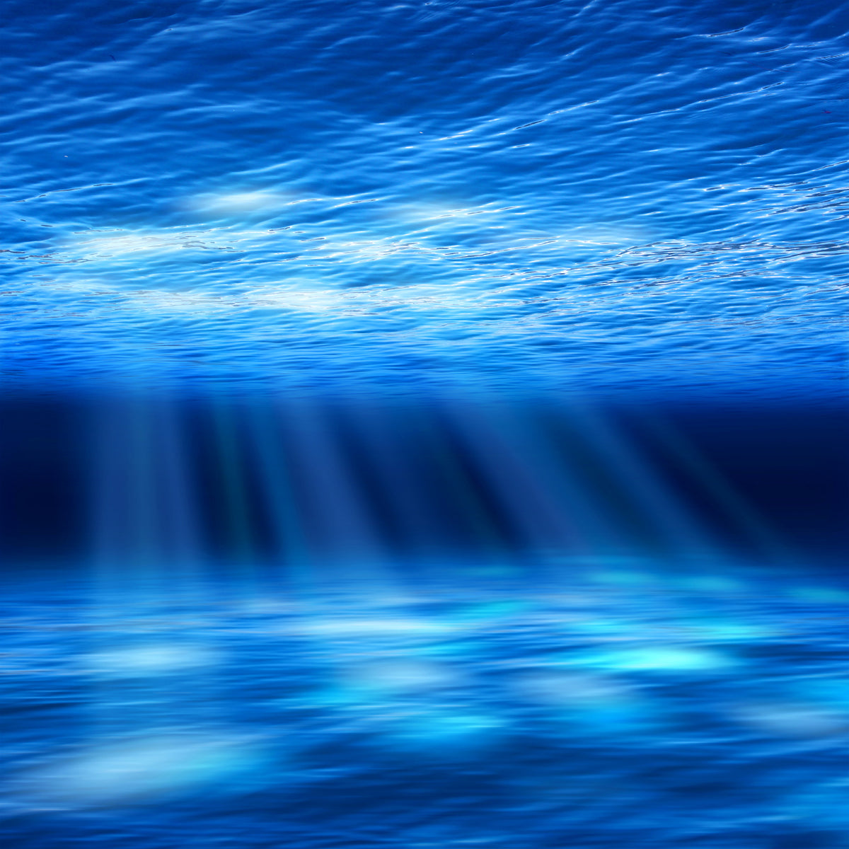 4-piece-canvas-print-light-under-water