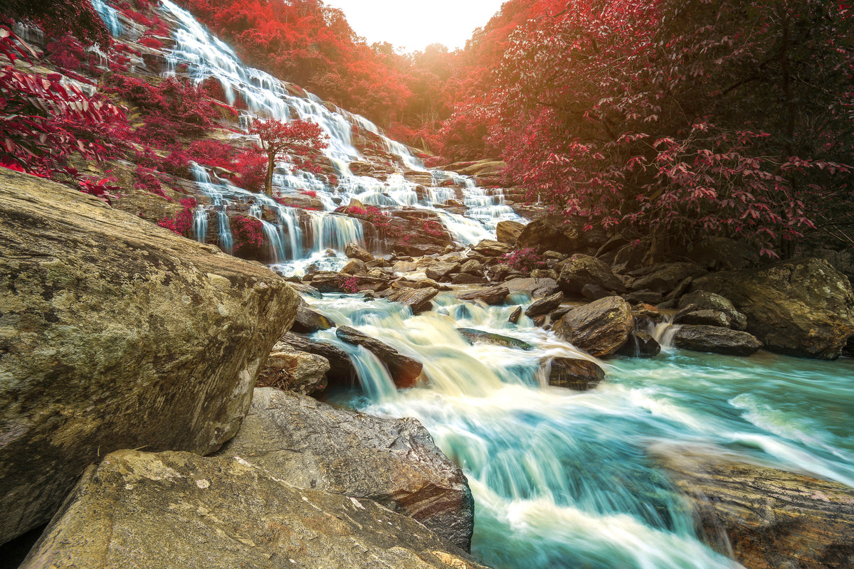 modern-3-piece-aluminium-print-exotic-waterfall