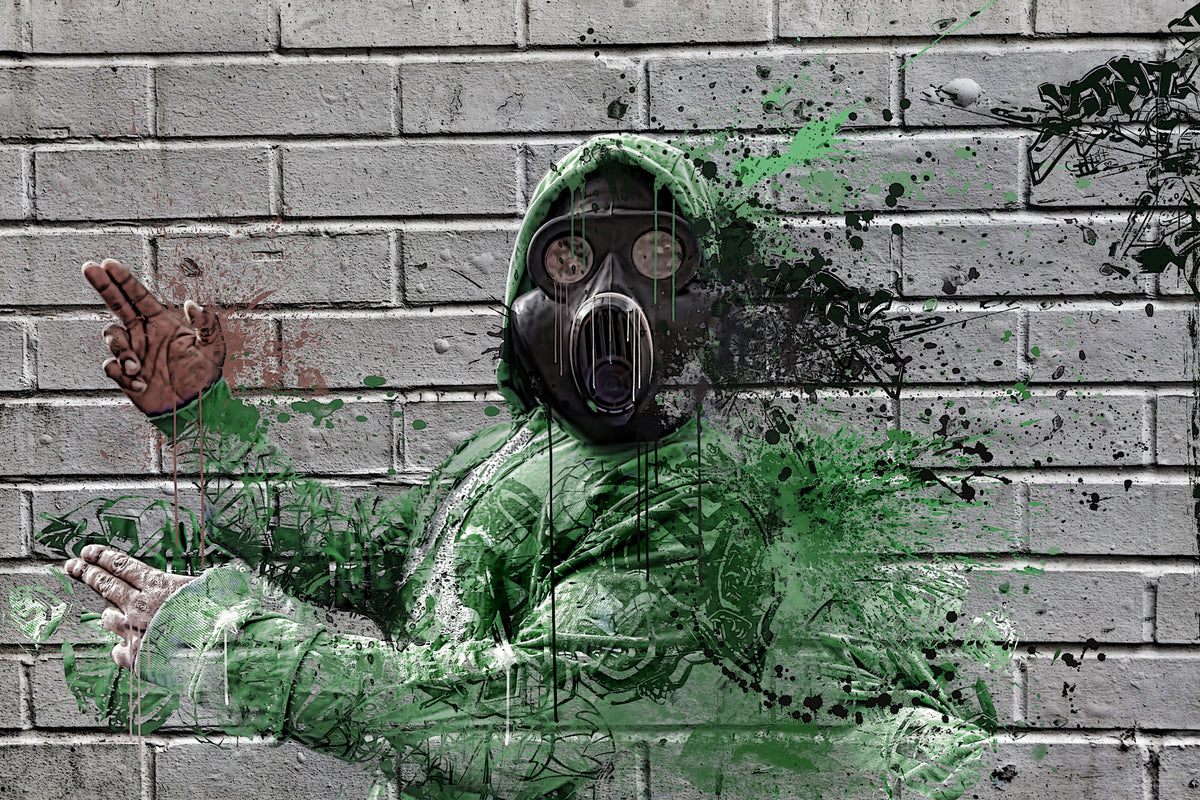 aluminium-print-graffiti-gas-mask