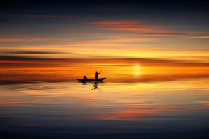 3-piece-acrylic-print-boat-in-the-golden-light