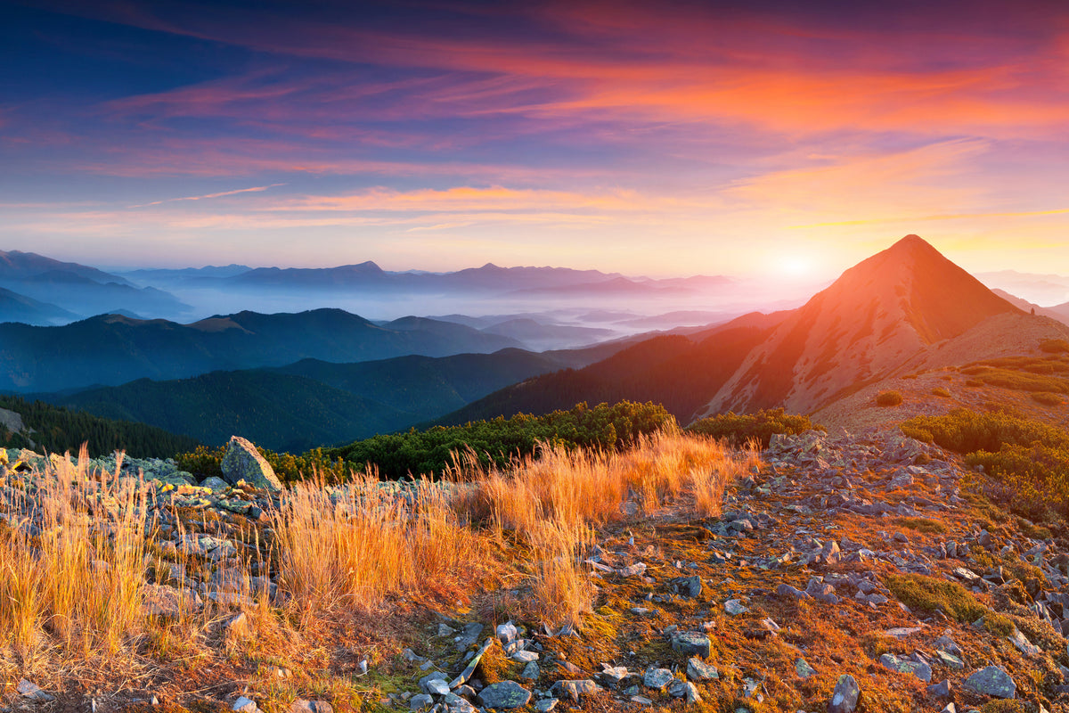 aluminium-print-sunset-in-the-alps