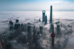 poster-print-shanghai-in-the-fog-from-above