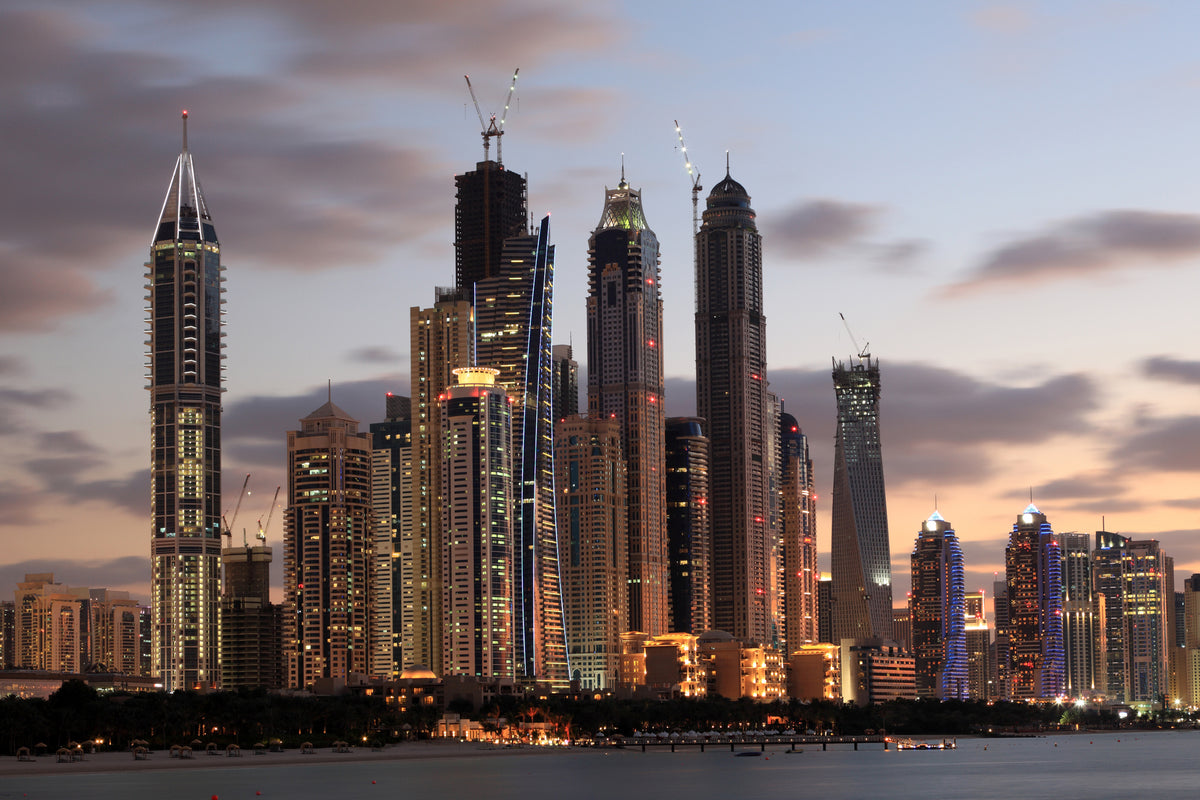framedposter-print-skyline-dubai-at-sunset