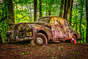 3-piece-aluminium-print-abandoned-classic-car