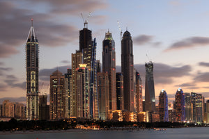 3-piece-acrylic-print-skyline-dubai-at-sunset
