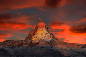 aluminium-print-mountains-of-switzerland-at-sunset
