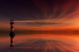 3-piece-aluminium-print-red-sky-at-the-lighthouse