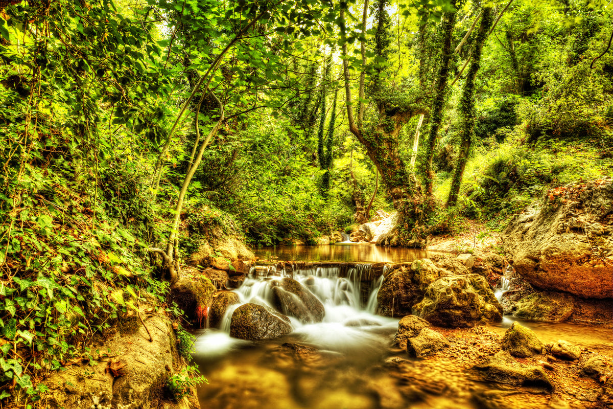 3-piece-canvas-print-waterfall-in-the-forest