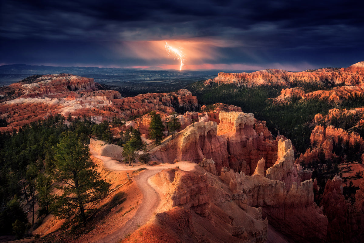 acrylic-print-lightning-over-bryce-canyon