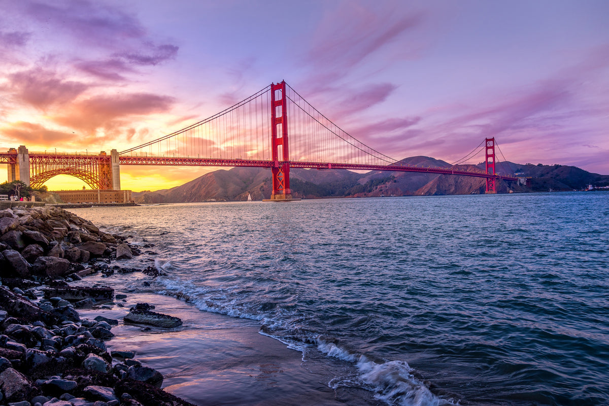 aluminium-print-golden-gate-in-the-evening