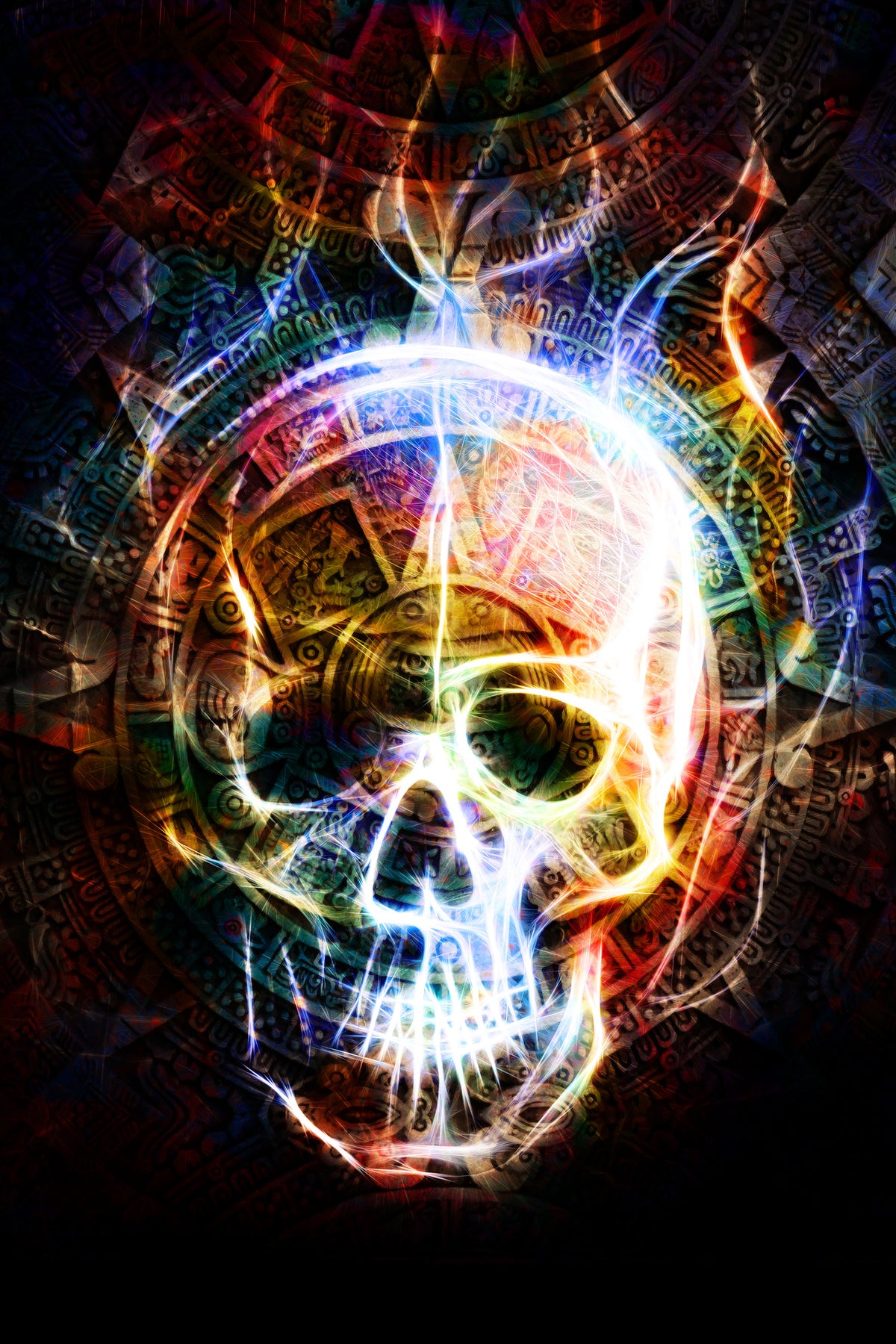 acrylic-print-psychedelic-skull