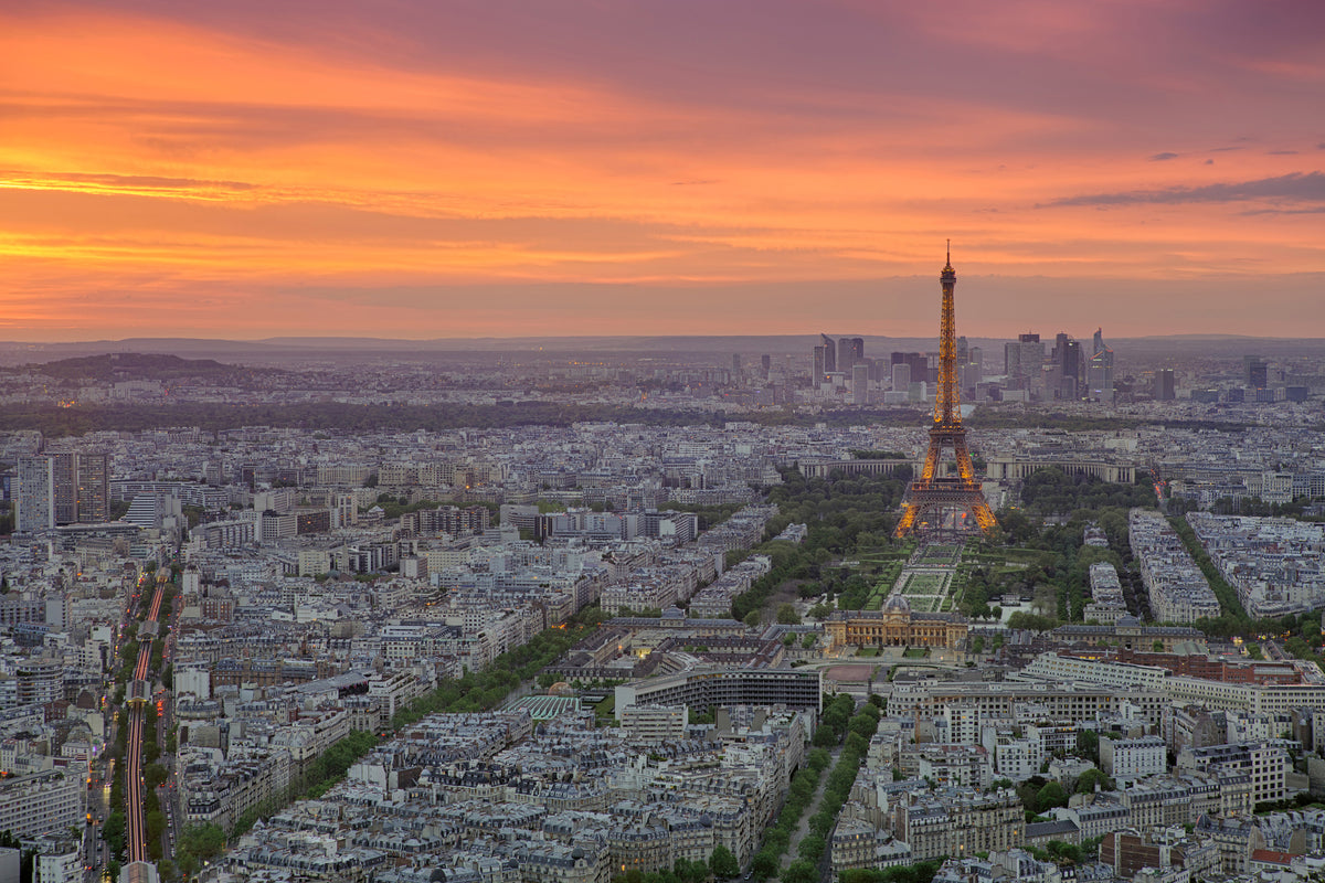framedposter-print-paris-skyline-at-sunset